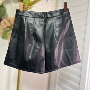 Missguided faux leather shorts